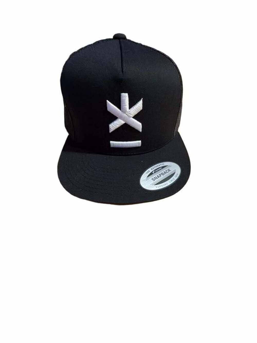 YUPOONG The Classics Custom Trucker Snapback Hat Black White X
